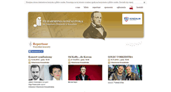 Desktop Screenshot of filharmoniakoszalinska.pl